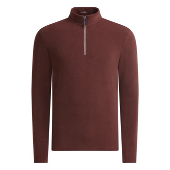 Pull 1/4 Zip Tago Brown Homme