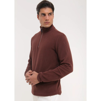 Pull 1/4 Zip Tago Brown Homme 2