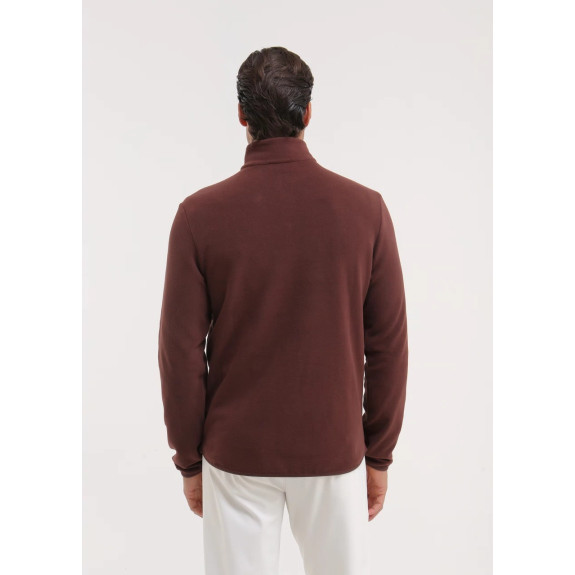 Pull 1/4 Zip Tago Brown Homme