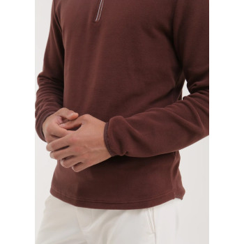 Pull 1/4 Zip Tago Brown Homme