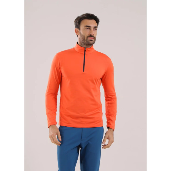 Pull 1/4 Zip Tonale Orange Homme