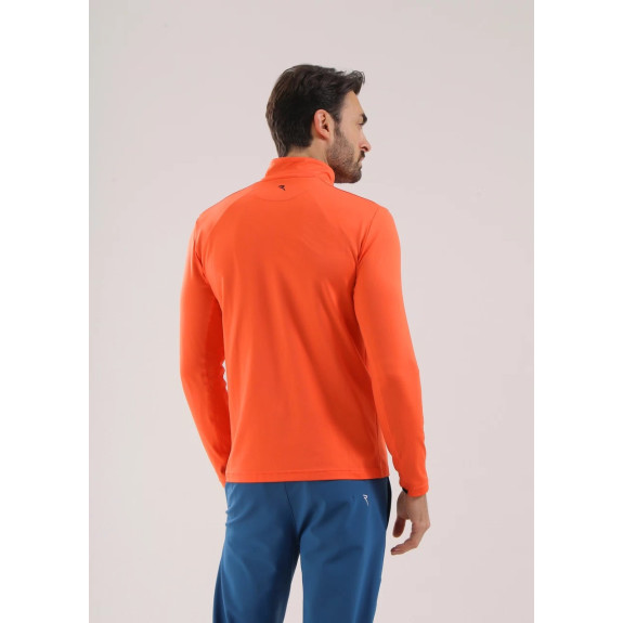 Pull 1/4 Zip Tonale Orange Homme