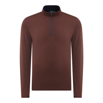 Pull 1/4 Zip Tonale Brown Homme