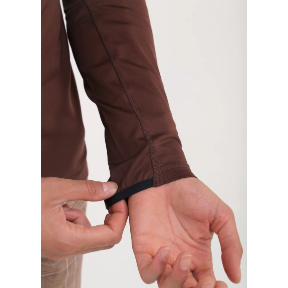 Pull 1/4 Zip Tonale Brown Homme