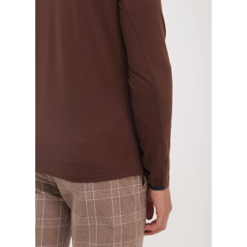 Pull 1/4 Zip Tonale Brown Homme