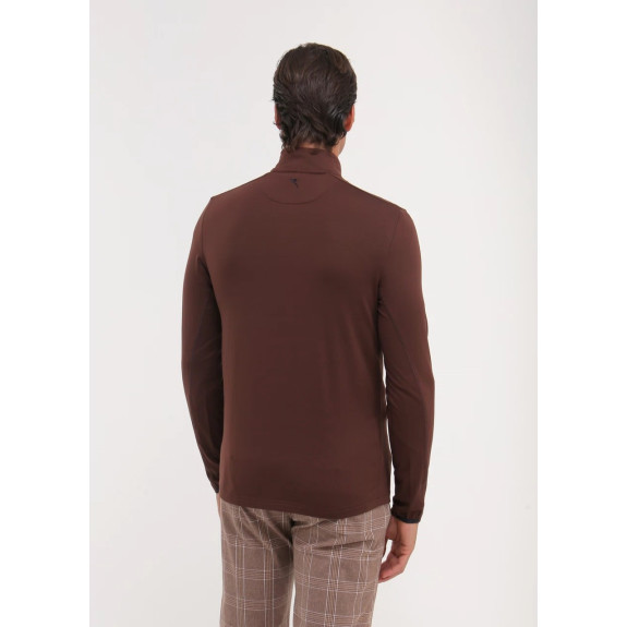 Pull 1/4 Zip Tonale Brown Homme