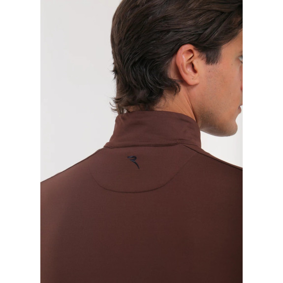 Pull 1/4 Zip Tonale Brown Homme