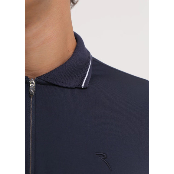 Polo manches longues 1/4 Zip Avanzo Navy Homme