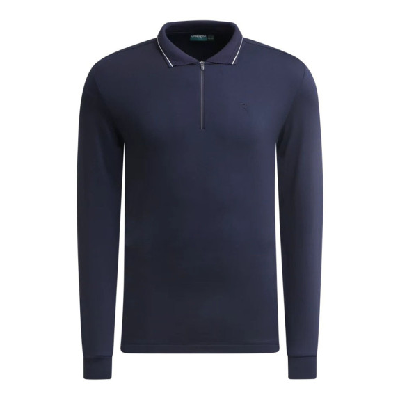 Polo manches longues 1/4 Zip Avanzo Navy Homme