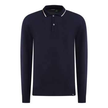 Polo manches longues Nitrato Navy Homme