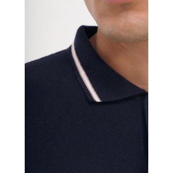 Polo manches longues Nitrato Navy Homme