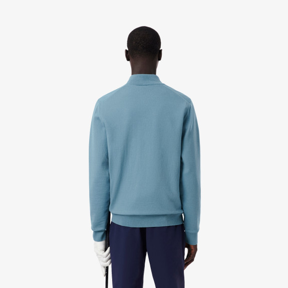 Pull 1/4 Zip coupe-vent Bleu Gris Homme