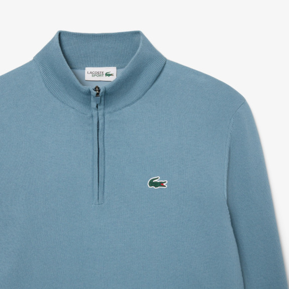 Pull 1/4 Zip coupe-vent Bleu Gris Homme
