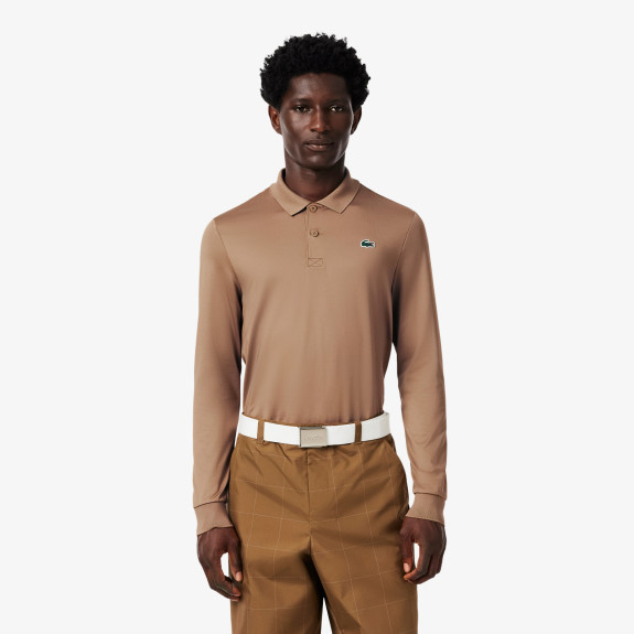 Polo Golf manches longues Ultra Dry Marron Homme