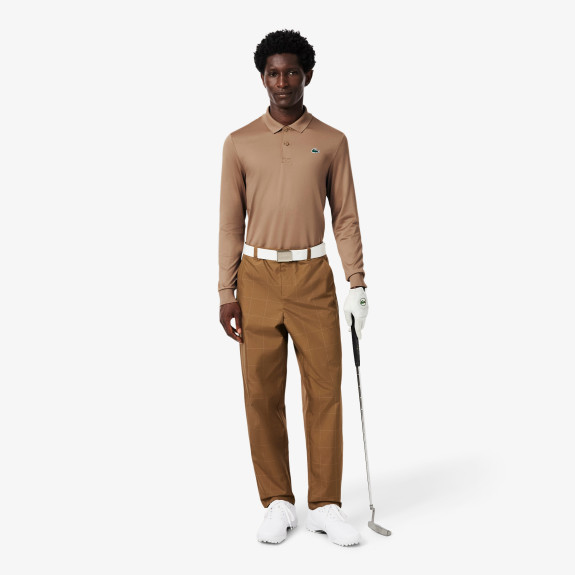 Polo Golf manches longues Ultra Dry Marron Homme
