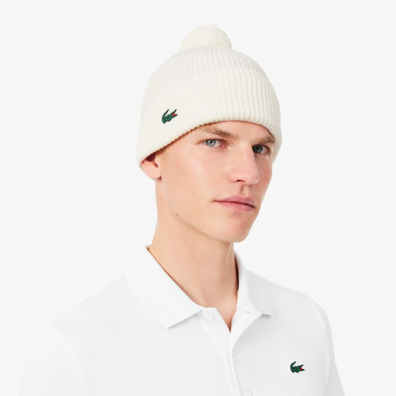 Bonnet Golf stretch laine mélangée Blanc