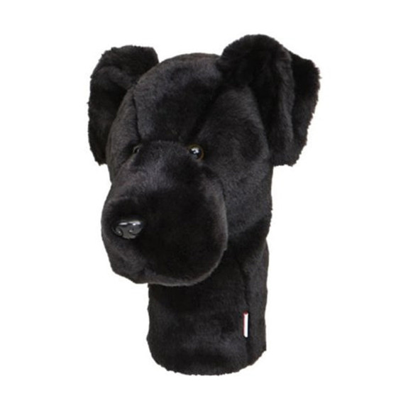 Couvre Clubs Driver Labrador Noir Peluche