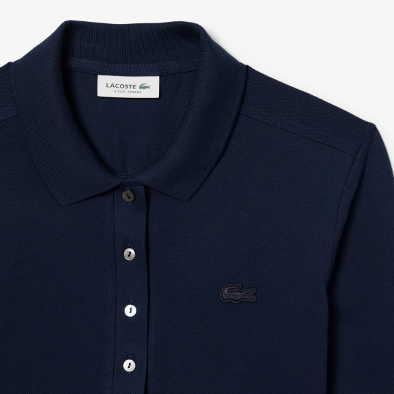 Polo L.12.D slim fit en mini Piqué stretch Bleu...