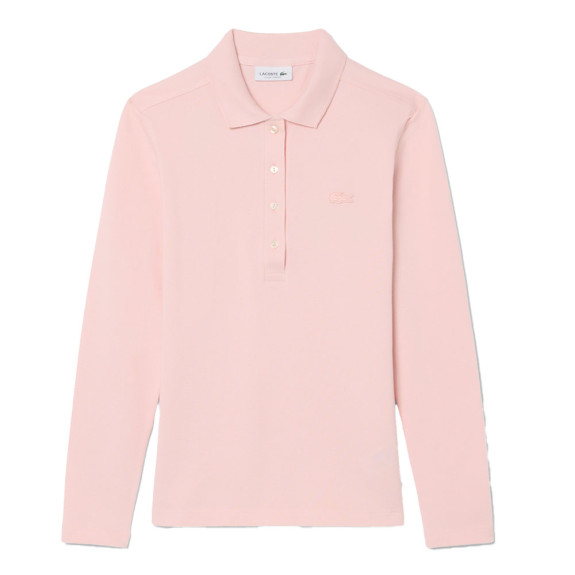 Polo L.12.D slim fit en mini Piqué stretch Rose...
