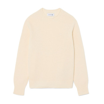 Pull maille 3D laine Blanc Ecru Femme