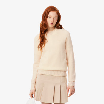 Pull maille 3D laine Blanc Ecru Femme