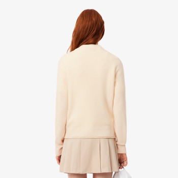 Pull maille 3D laine Blanc Ecru Femme