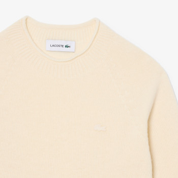 Pull maille 3D laine Blanc Ecru Femme 2