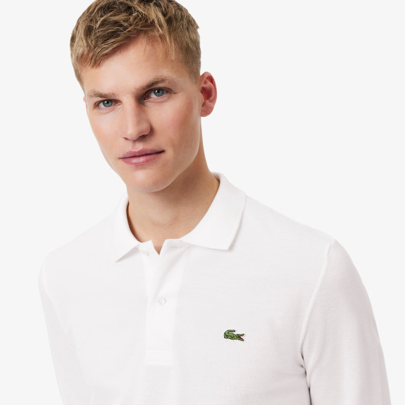 Polo manches longues L.12.12 classic fit Blanc...
