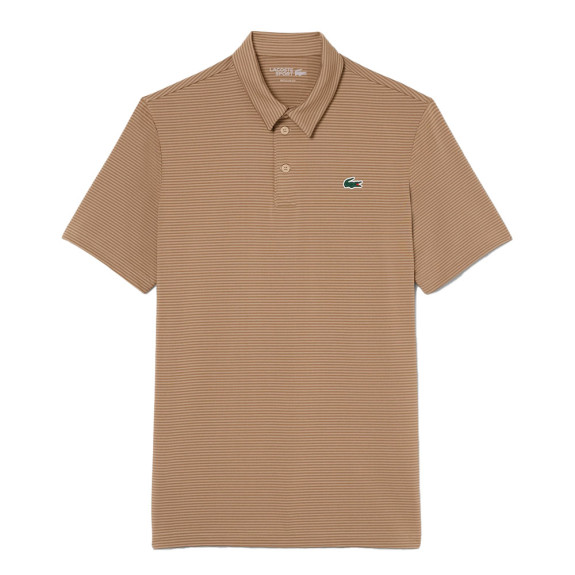 Polo Golf Ultra Dry rayé Marron Homme