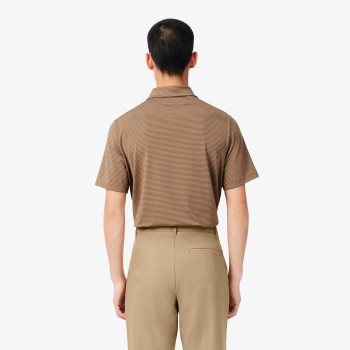 Polo Golf Ultra Dry rayé Marron Homme