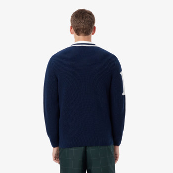 Cardigan Golf laine mélangée Navy Homme
