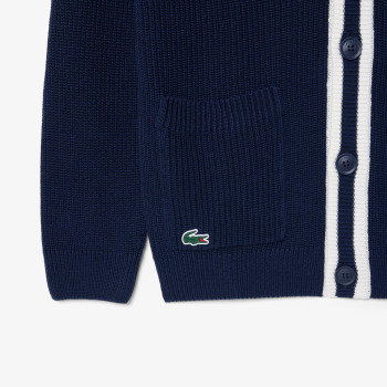 Cardigan Golf laine mélangée Navy Homme