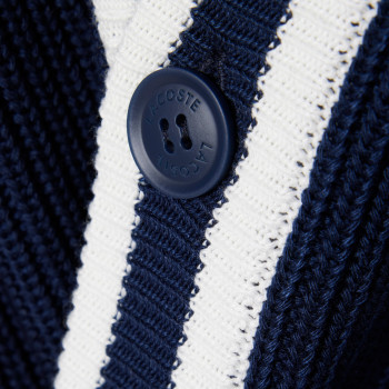 Cardigan Golf laine mélangée Navy Homme