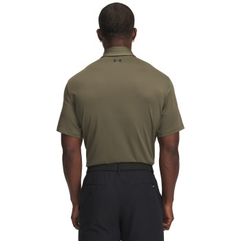 Polo UA Playoff 3.0 Stripe Green Black Homme
