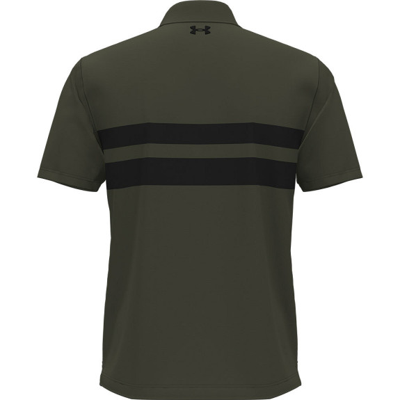 Polo UA Playoff 3.0 Stripe Green Black Homme