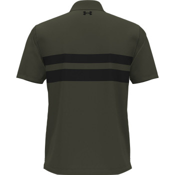 Polo UA Playoff 3.0 Stripe Green Black Homme