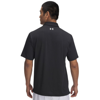 Polo UA Playoff 3.0 Stripe Black White Homme 2