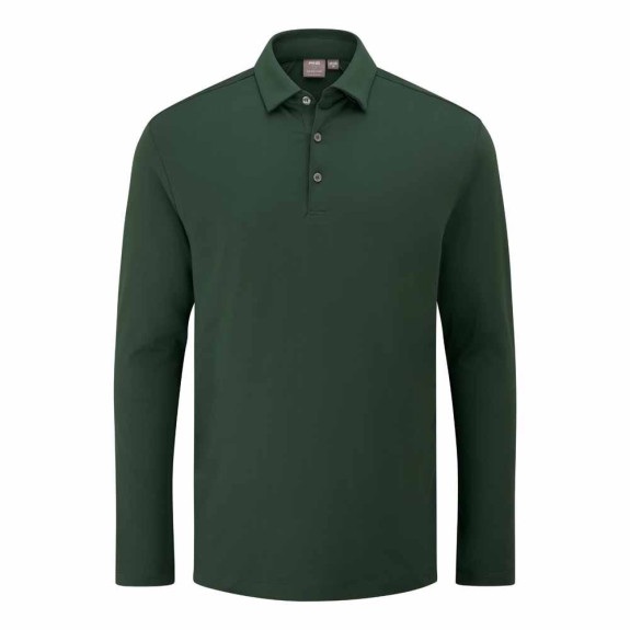 Polo manches longues Demitri Gorse Green Homme