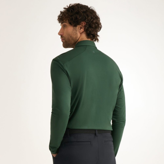Polo manches longues Demitri Gorse Green Homme