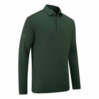 Polo manches longues Demitri Gorse Green Homme