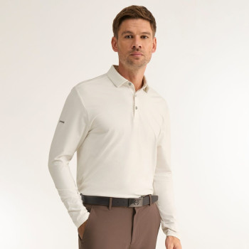 Polo manches longues Demitri Egret Homme