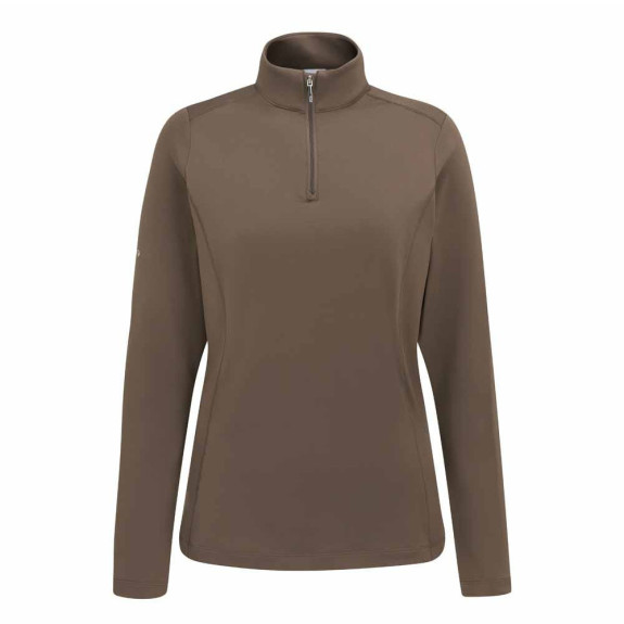 Polo manches longues Aveline Coffee Femme