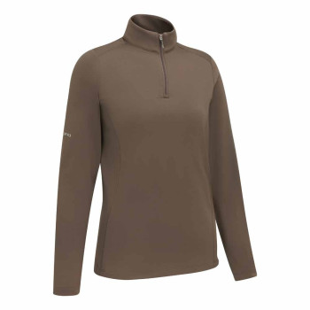 Polo manches longues Aveline Coffee Femme