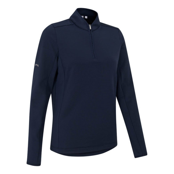 Polo manches longues Abigale Navy Femme