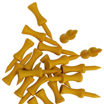 20 Tees Bois Biodégradable Jaune 43mm 2