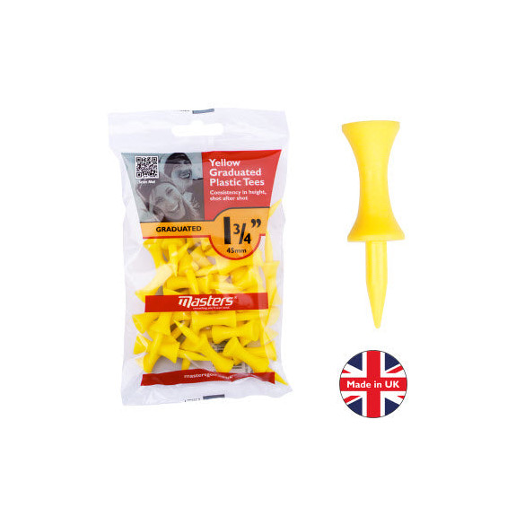 30 Tees etage Plastique Jaune 45mm