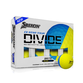 12 Balles de golf Q Star Tour Divide Brite Jaune/Bleu 12 Balles de golf Q Star Tour Divide Brite Jaune/Bleu