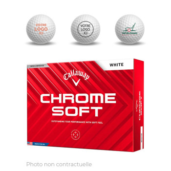 12 x 12 Balles Chrome Soft logotées - Golf des Marques 12 x 12 Balles Chrome Soft logotées - Golf des Marques