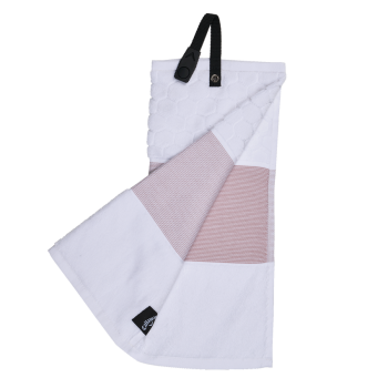 Serviette Trifold Towel White Pink 2