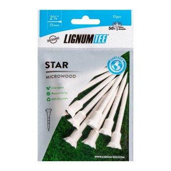 12 Tees 2 3/4 Star (72mm) Blanc